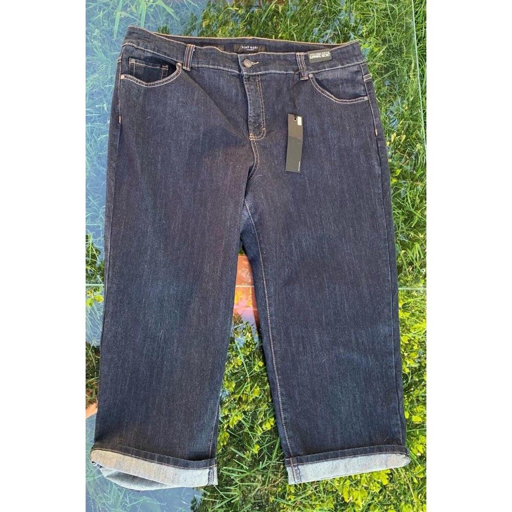 New! Womens Nine West Jeans Brady Denim Skimmers Capris Mid Rise Stretch 20W